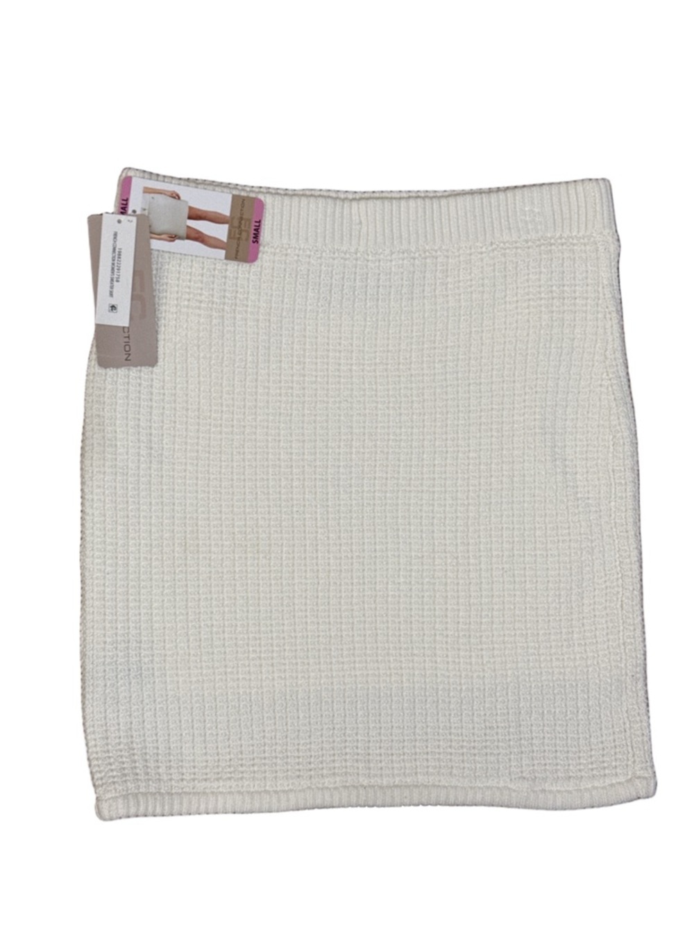 French Connection Cream Knit Mini Skirt with Gold Buttons - Picture 2 of 2